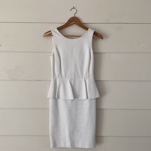 Banana Republic White Peplum Dress***
